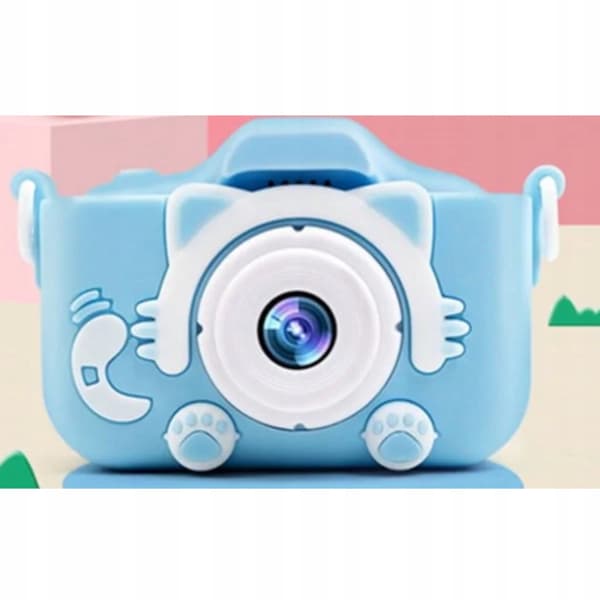 Camera Kitty Silikone Etui Spil Display Blå Snor X2N