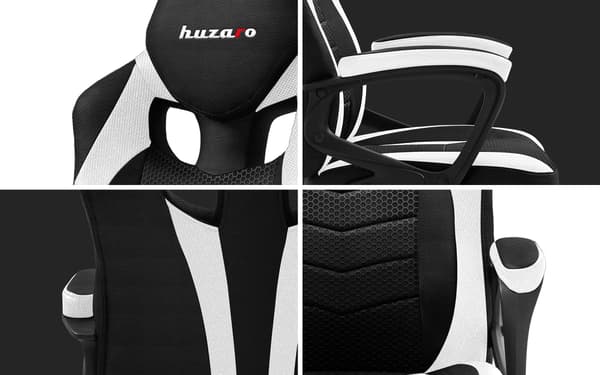 Huzaro Force 2.5 vit nätgamingstol