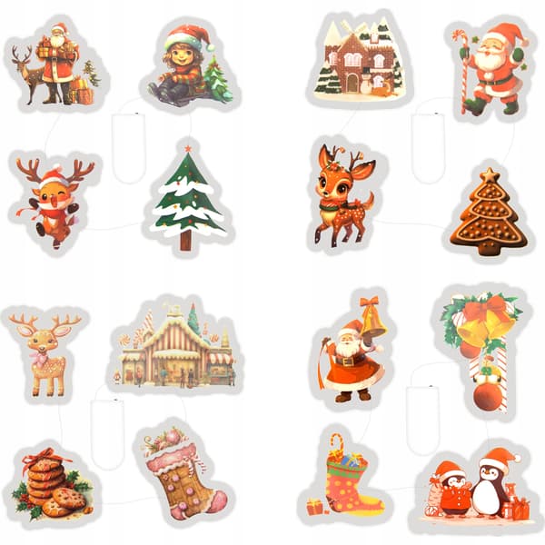 Lysende LED-vinduessticker til julemiks Christmas VERGIONIC