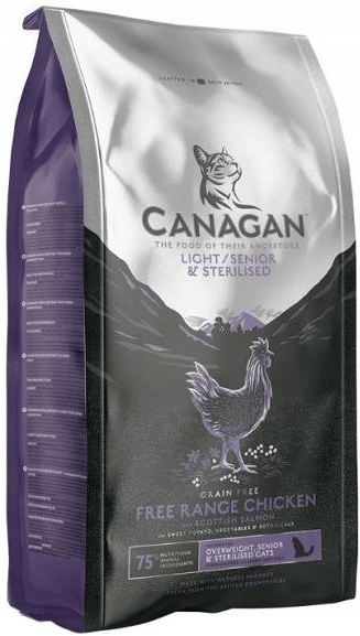 Canagan torrfoder för katter överviktiga/seniorer/steriliserade 4 kg