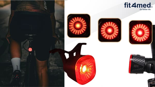 Metall cykelbaglygte intelligent USB