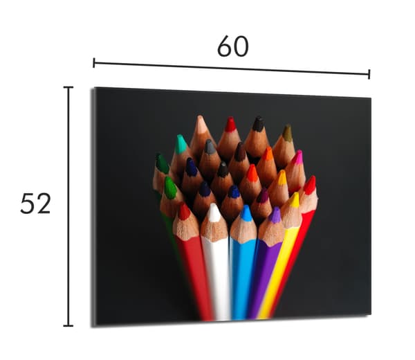 Lasinen suojalevy liedelle 60x52 Värikäs