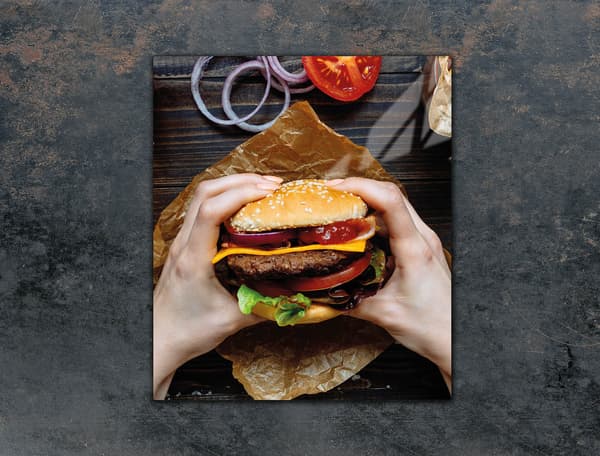 GLAS SKÆREBRÆT 45x52 HAMBURGER