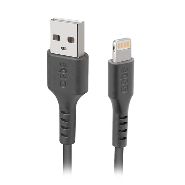 MFi-certificeret USB-A til iPhone Lightning-kabel 1m - Sort