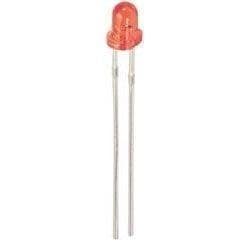 RØDE LED'ER 3 mm/DIFFUSION - 10 stk.