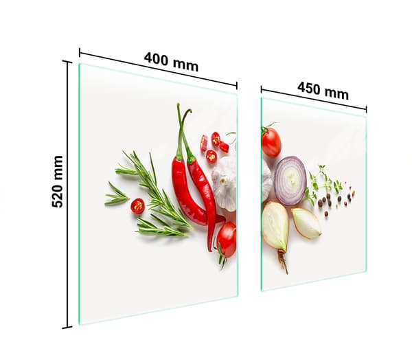 GLASSKYDDSPLATTA FÖR SPIS 85x52 GRÖNSAKER