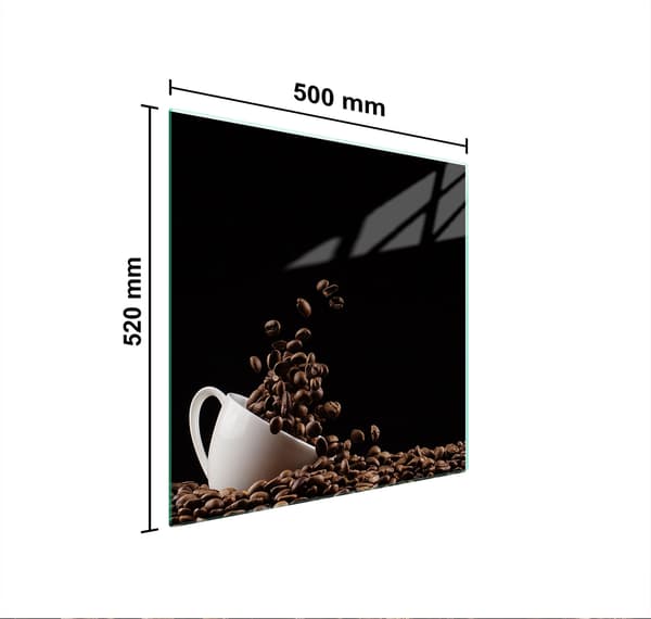 GLASSKYDDSPLÅT FÖR SPIS 50x52 KAFFE