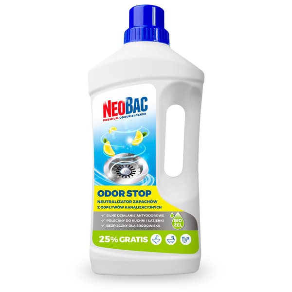 NeoBac Odor Stop lugtneutralisator til afløb 1L