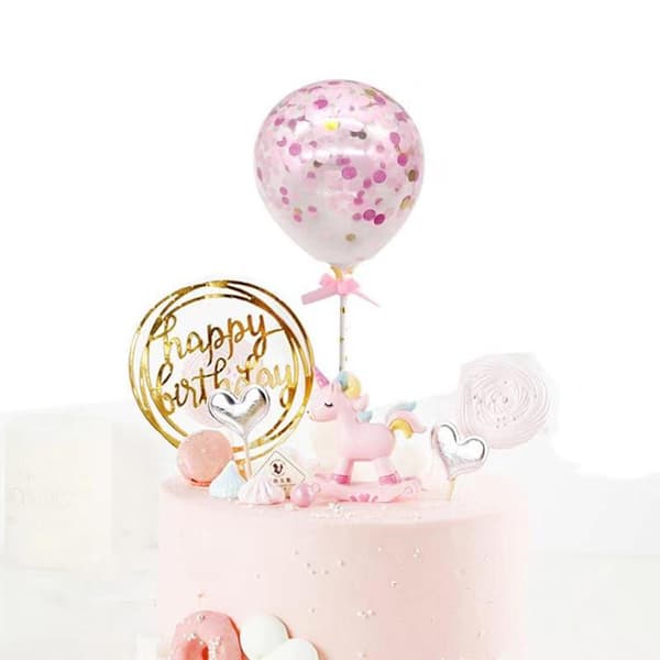GULD konfetti ballon kagetopper