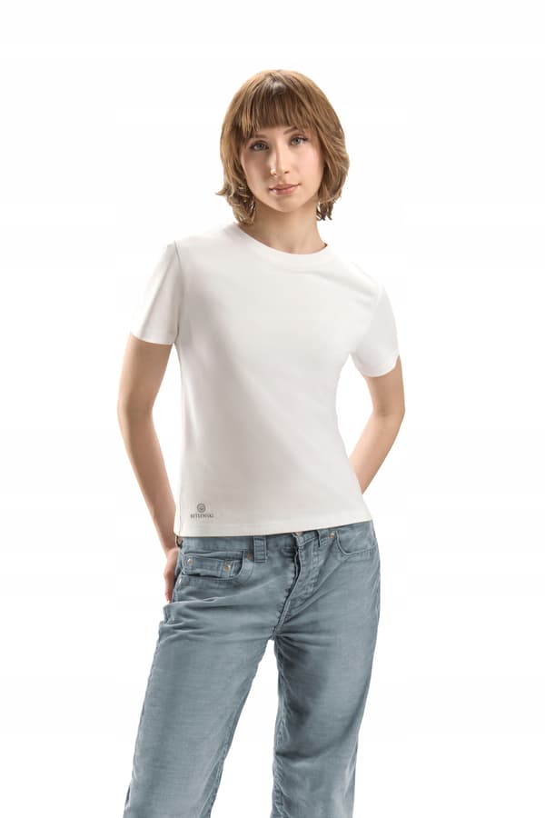 BDTS-01 L COLD WHITE Dambomulls-T-shirt SIENNA