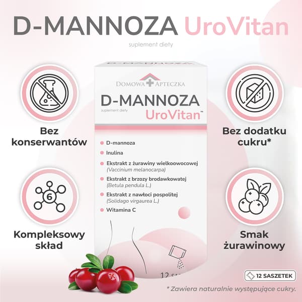 D-MANNOSE UROVITAN 12 POSE / pulver / pose