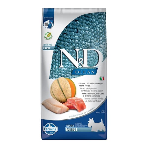 Farmina N&D Ocean Laks Torsk Melon Tørfoder til Hunde 7 kg