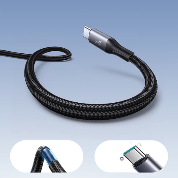 USB-A - USB-C 3A 2m kabel - svart