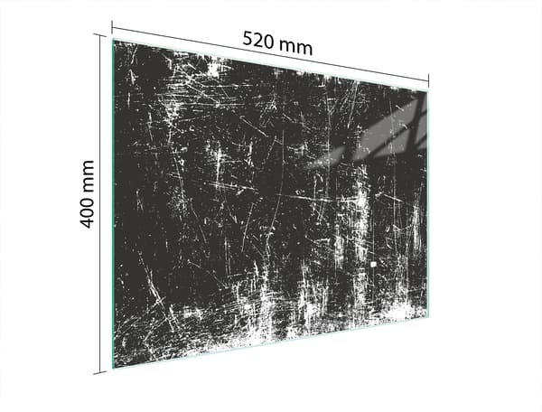 SKÄRBRÄDA I GLAS 52x40 GRÅ