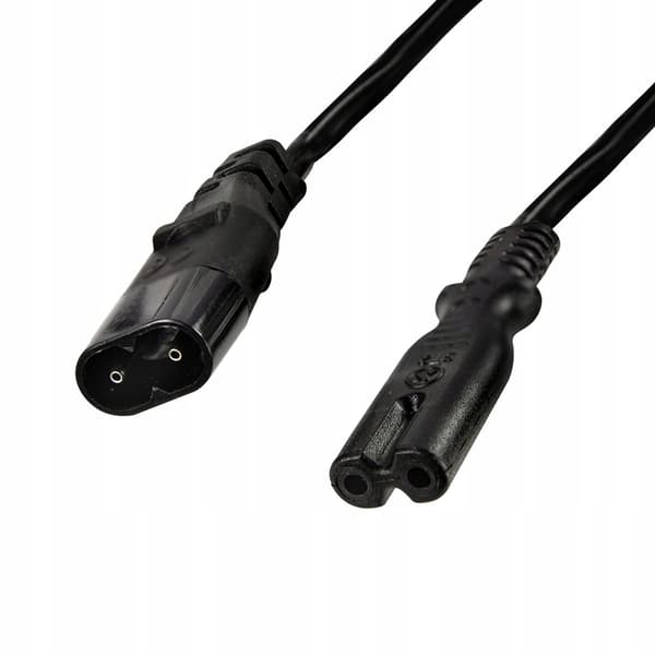 LogiLink CP129 IEC C8 > C7 strømforlængerkabel sort 2m