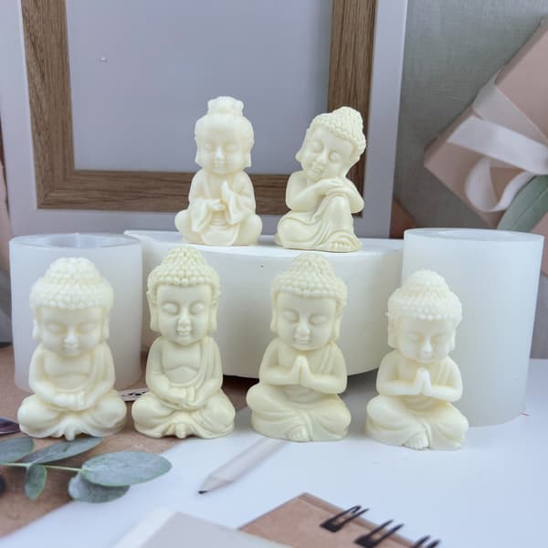 Silikoneform til Buddha-lys 5,5x4,8x7,4 cm