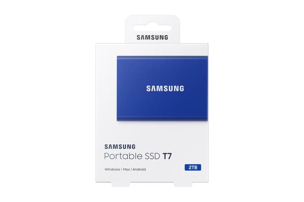 Samsung SSD T7 Portable 2TB Blå Extern Hårddisk