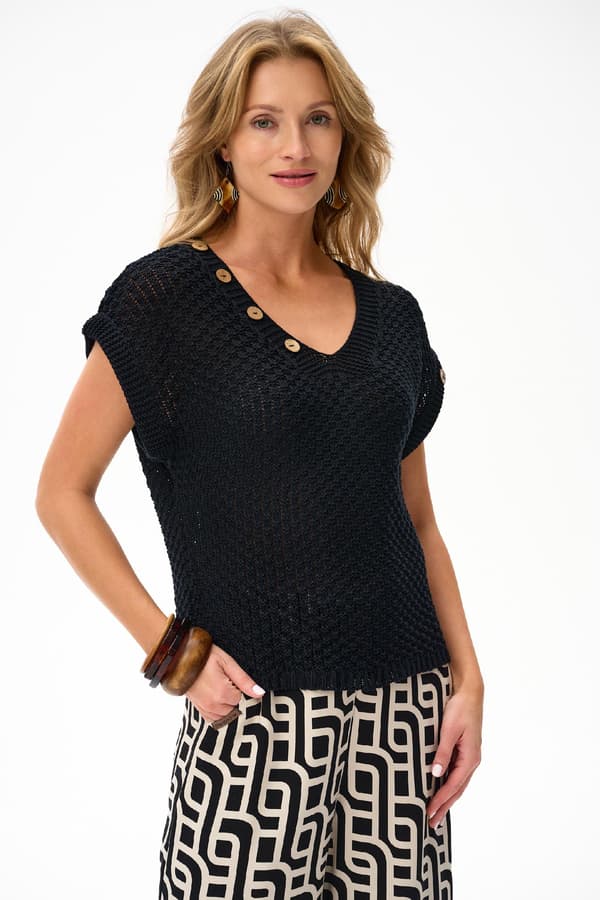 Lusi Sort Damebluse Lusi Sort Damebluse 40/42