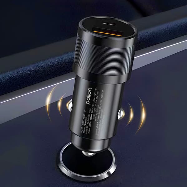 Billaddare 12V USB-C 48W | USB-C | USB-A | QC | PD