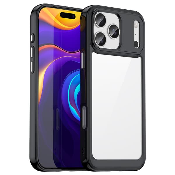 iPhone 17 Pro Outer Space -kotelo - musta läpinäkyvä