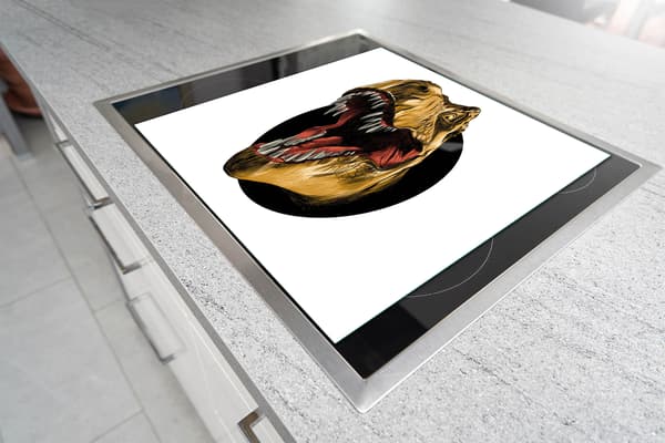 SKÄRBRÄDA I GLAS 52x40 DINOSAURIE