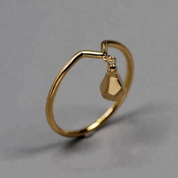 Guldring Silver 925 storlek 14
