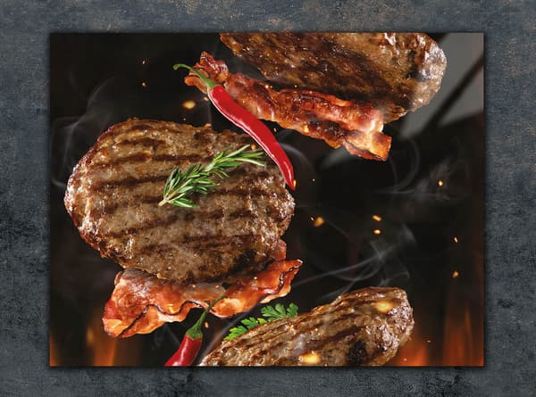 GLAS SKÄRBRÄDA 30x22 GRILL