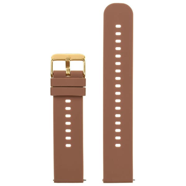 Gummirem til U27 ur - brun/guld - 18mm