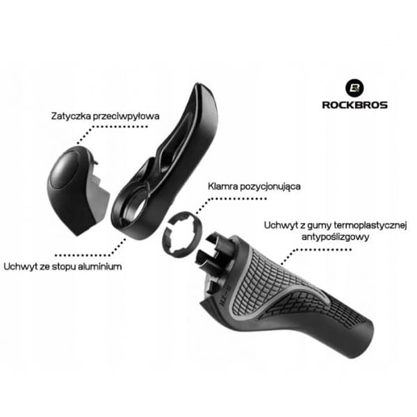 ROCKBROS Sorte Cykelgreb med Styrender (BT1008B)