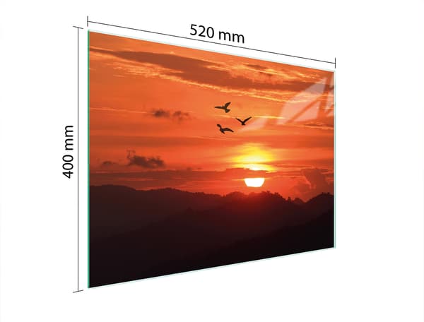 GLAS SKÆREBRÆT 52x40 SOL