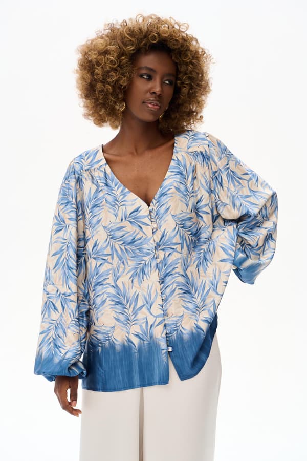 Ariva Blå damebluse 36/38