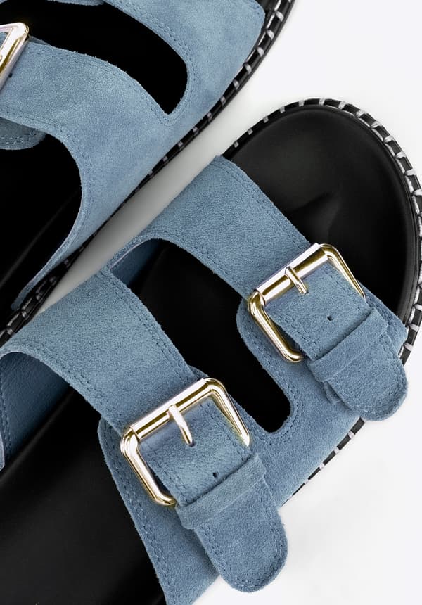 Wittchen Dam Blå Mocka Läder Flip-Flops