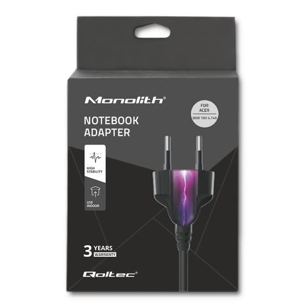 Qoltec-verkkolaite Acerille 90W 19V 4.74A 5.5*2.5