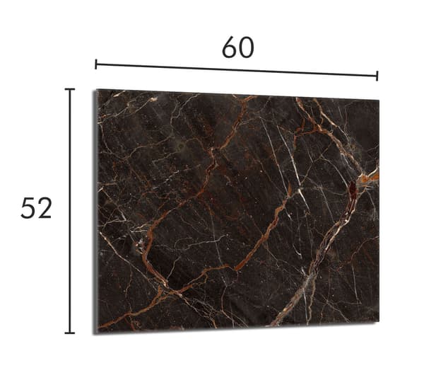 Glasskydd för spishäll 60x52 Marmor