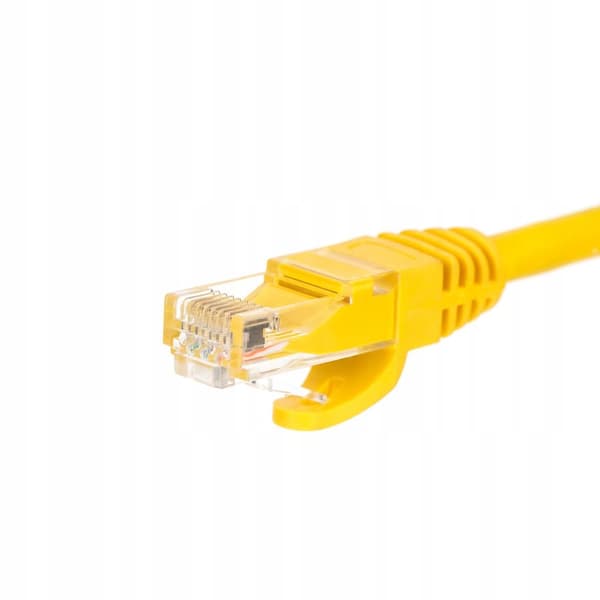 Patchkabel RJ45, Netrack gjuten kapsling, kat. 5e UTP, 1m gul