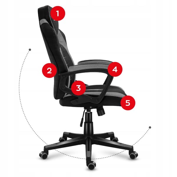 Huzaro Force 2.5 harmaa MESH-pelituoli