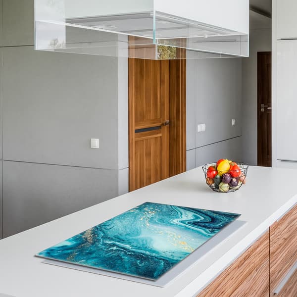 Glasbeskyttelsesplade til komfur 80x52 Marmor