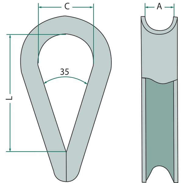 Repfästning 7 mm, DIN 6899 granit