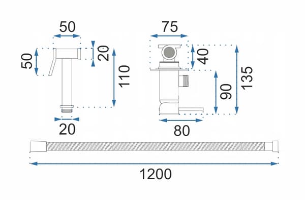 LOOP LUNGO BIDÉBLANDARE VIT SKU REA-B0255
