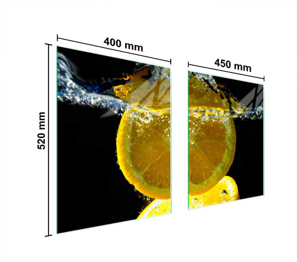 GLASSKYDDSPLÅT FÖR SPIS 85x52 CITRON