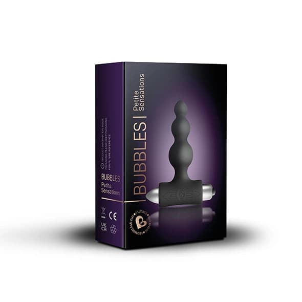 RocksOff Petite Sensations Bubbles Sort Vibrerende Analplug