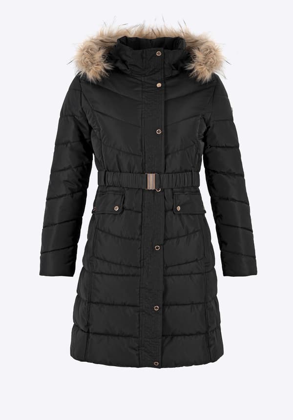 Wittchen Dam Quilted Hoodjacka Svart Polyester