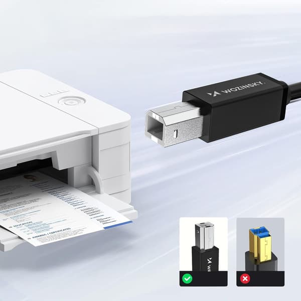 Kabel til printer scanner USB-B - USB-A 480Mb/s 1m - sort
