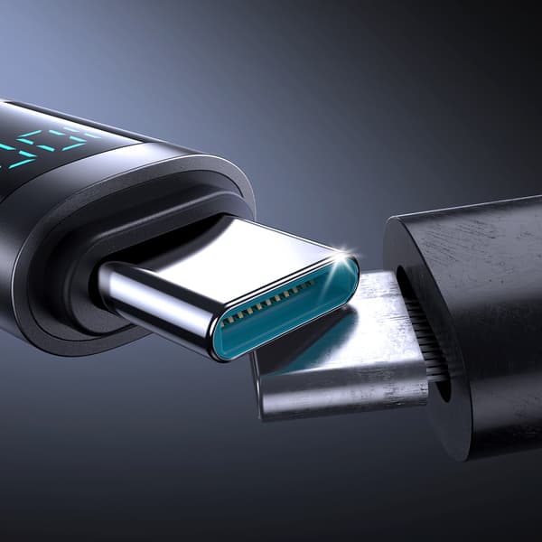 USB-C 100W 1,2m skærmkabel - sort