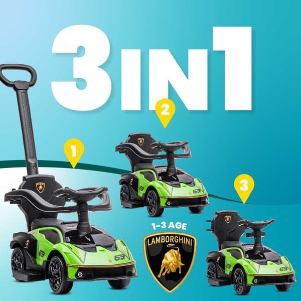 Työntöauto Lamborghini Essenza SCV12 vihreä