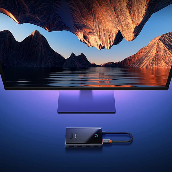 Hubbsplitter USB-C till 4x USB-A - Grå