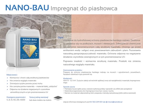 NANO-BAU sandstensimprægneringsmiddel 20L