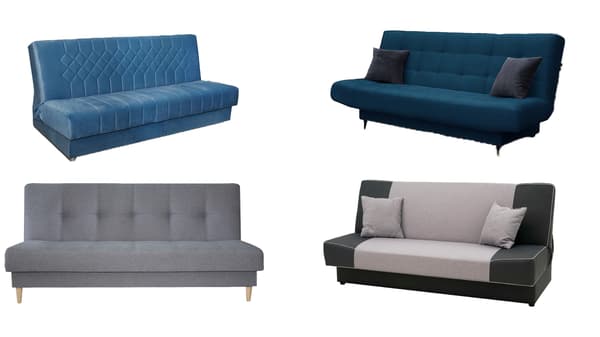 Överdrag för soffbädd 190-210 cm mörkblå velour
