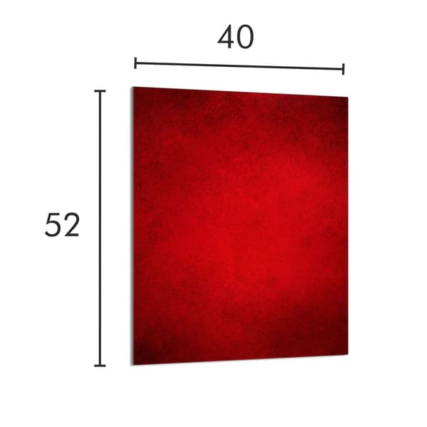 SKÄRBRÄDA I GLAS 40x52 Röd