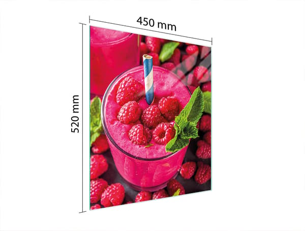 GLAS SKÆREBRÆT 45x52 HINDBÆR
